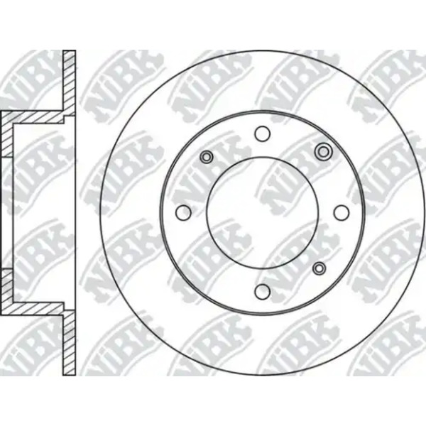 Тормозной диск NIBK RN1158 полный задняя ось