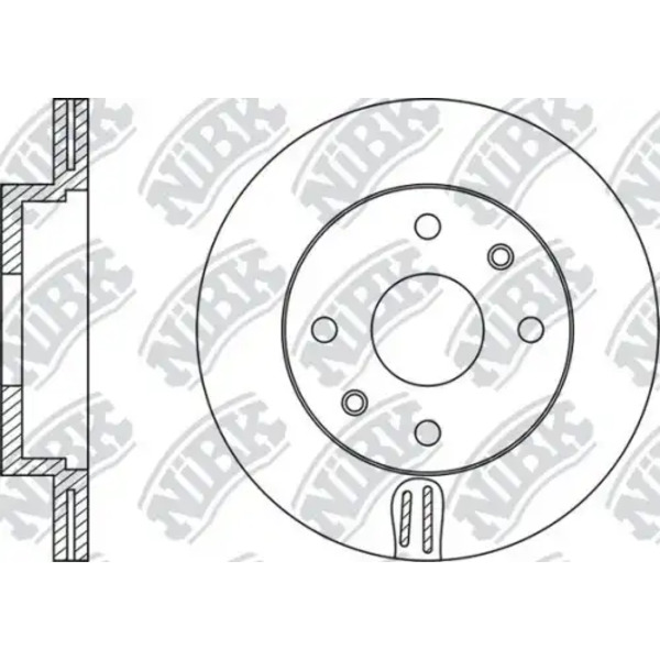 Тормозной диск NIBK RN1199 вентилируемый передняя ось