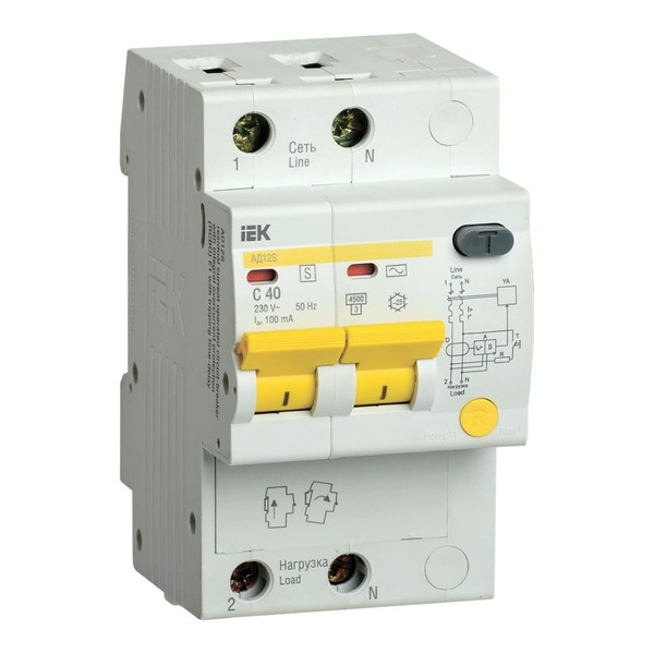 Дифференциальный автомат IEK АД12S MAD13-2-040-C-100
