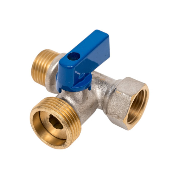 Трехпроходной шаровый кран для подключения гидротехнических бытовых приборов в том числе стиральной машины FASHUN A232 УТ-00002199