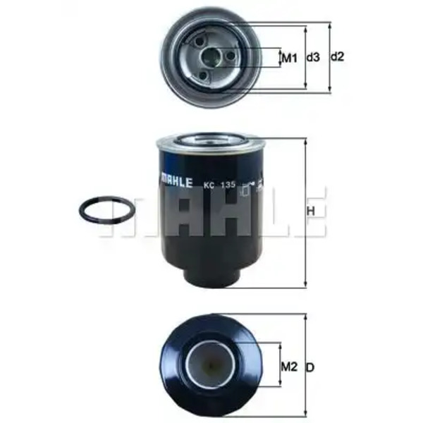 Топливный фильтр KNECHT KC135D Toyota Land Cruiser/Hiace/Hilux, Mazda B 2.5D/TD/D-4D-4.2TD 98>