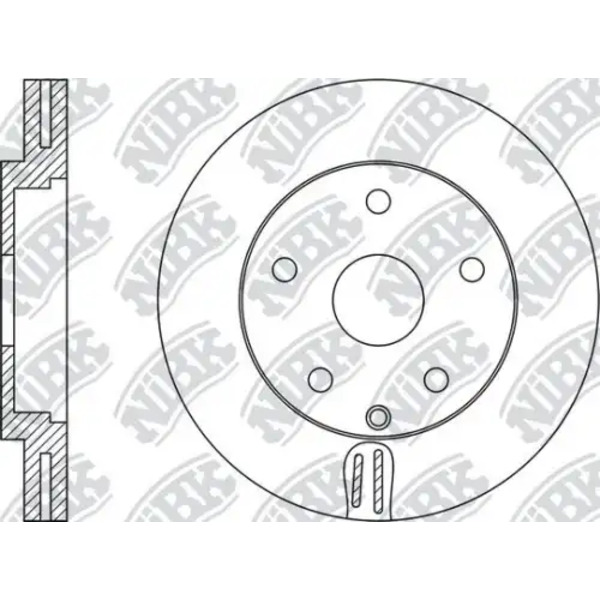 Тормозной диск NIBK RN1492 вентилируемый передняя ось