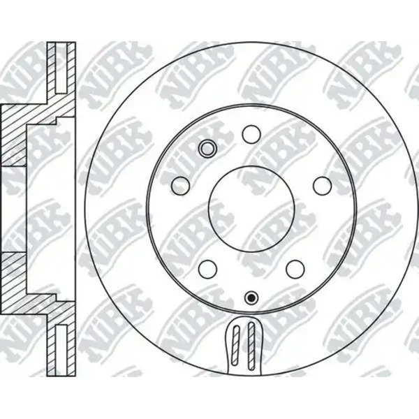 Тормозной диск NIBK RN1737 вентилируемый задняя ось