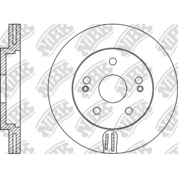 Тормозной диск NIBK RN1349 вентилируемый передняя ось