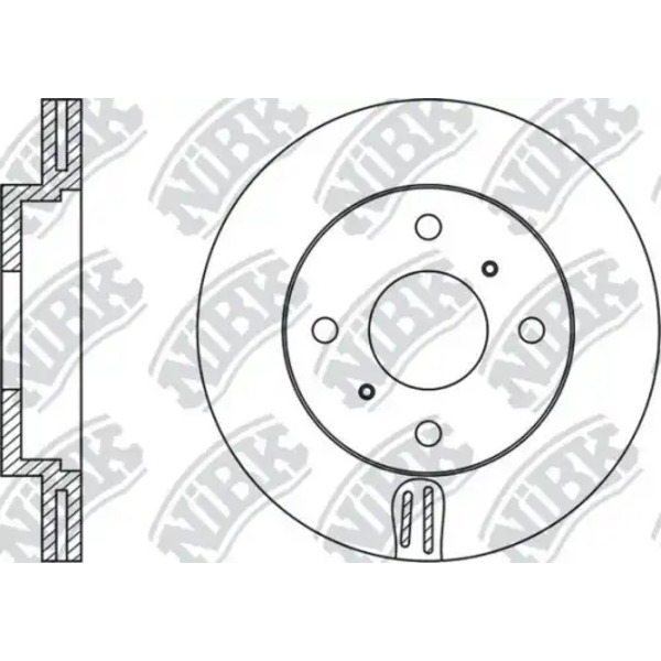 Тормозной диск NIBK RN1144 вентилируемый передняя ось