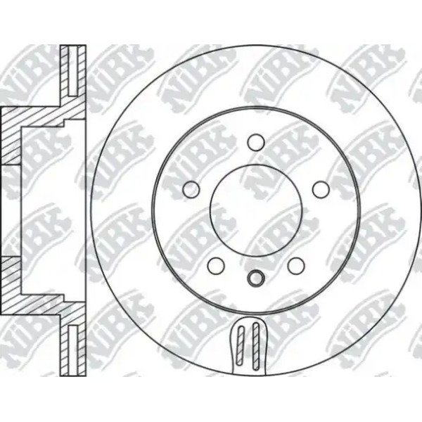 Тормозной диск NIBK RN1722 вентилируемый передняя ось