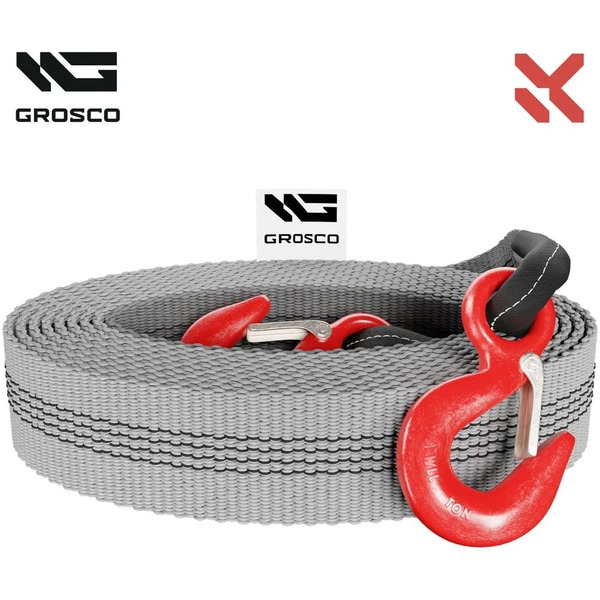 Буксировочный трос для буксировки авто до 12 тонн Grosco BTL2420SL