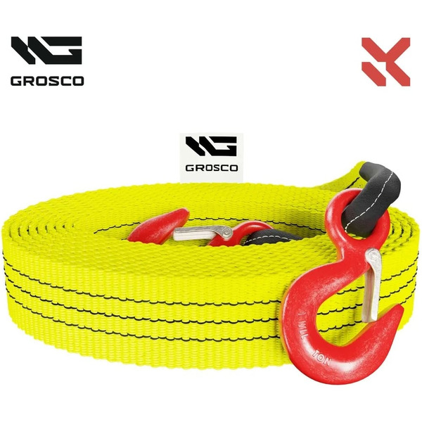 Буксировочный трос для буксировки авто до 20 тонн Grosco BTL4010HL