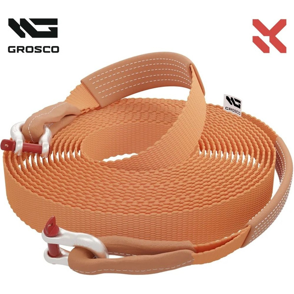 Буксировочный грузовой трос для буксировки авто до 50 тонн Grosco BTL0012HL