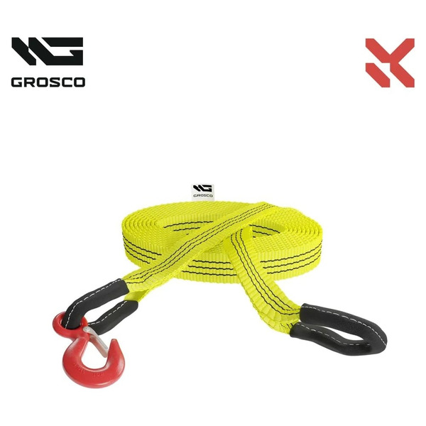 Буксировочный трос для буксировки авто до 15 тонн Grosco BTL3004LL