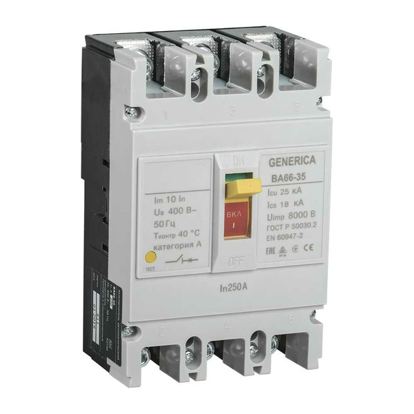 Автоматический выключатель GENERICA ВА66-35 SAV30-3-0250-G