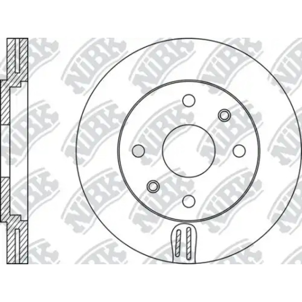 Тормозной диск NIBK RN1151 вентилируемый передняя ось