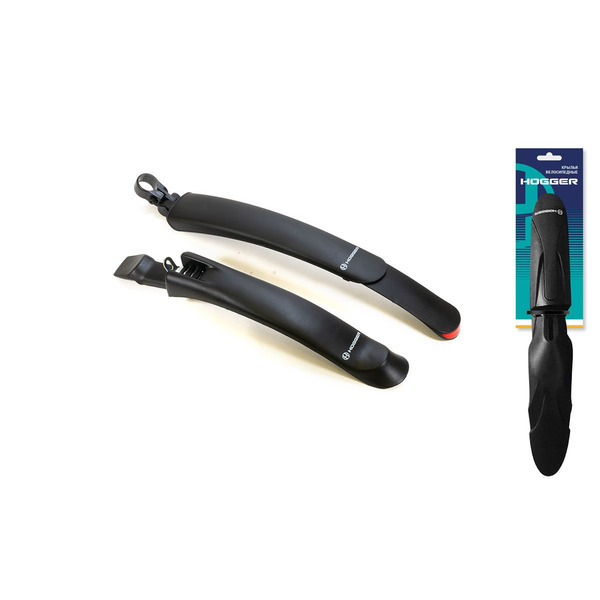 Крылья HOGGER 20-28", к-кт перед./задн. раздвижное с отражателем, крепеж: перед. за бустер вилки, FN-HG-258-0-BK