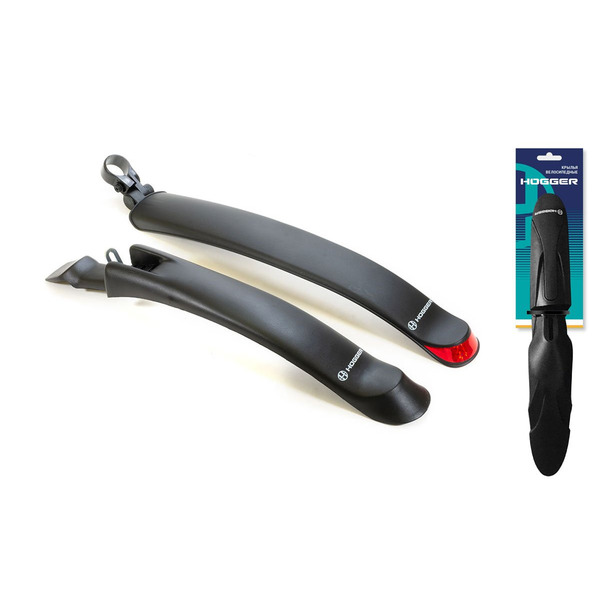 Крылья HOGGER 20-28", к-кт перед./задн. с отражателем, крепеж: перед. на бустер вилки, FN-HG-212-0-BK