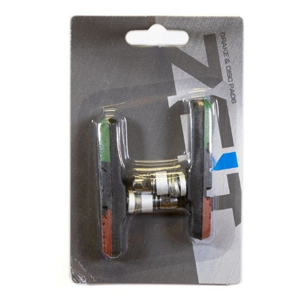 Колодки тормозные ZEIT, для V-br, 72мм, резьбовые, с шайбами и гайками, смещенный центр, зелено-красно-черный, Z-629