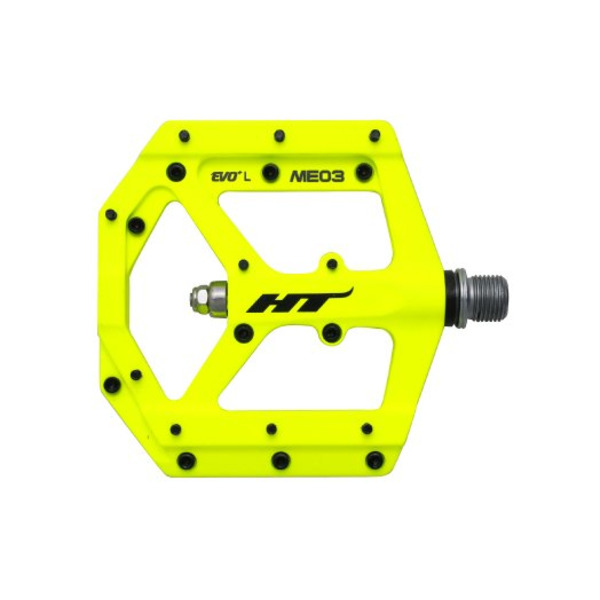 Педали велосипедные HT ME03, желтый неон, ME03XXD009G1X1