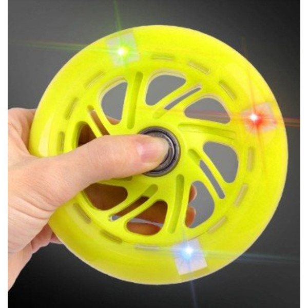 Колесо Vinca Sport для самоката, полиуретан, ABEC 7, со светодиодами, 116*23мм, лаймовый, SC 116 lime light