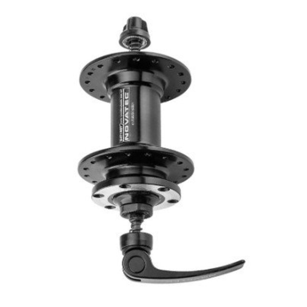 Втулка NOVATEС D471SBT передняя алюминиевая 9х100х108мм, 32отв. д/диск., черная, 00-175260