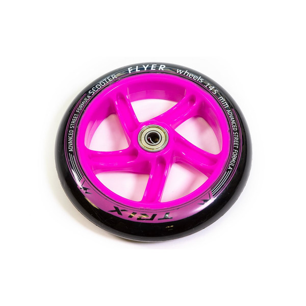 Колесо - 145 мм, для самокатов, с подшипниками ABEC 7 , розовое, 145 мм(pink)
