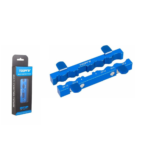 Вкладыши TOOPRE для тисков, для ø4/5/9/10/12/14/20/25/28,6/30/36 мм, длина 157мм, алюминий, синий, TL-318