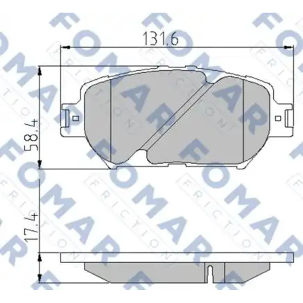 Тормозные колодки дисковые FOMAR FO 832683