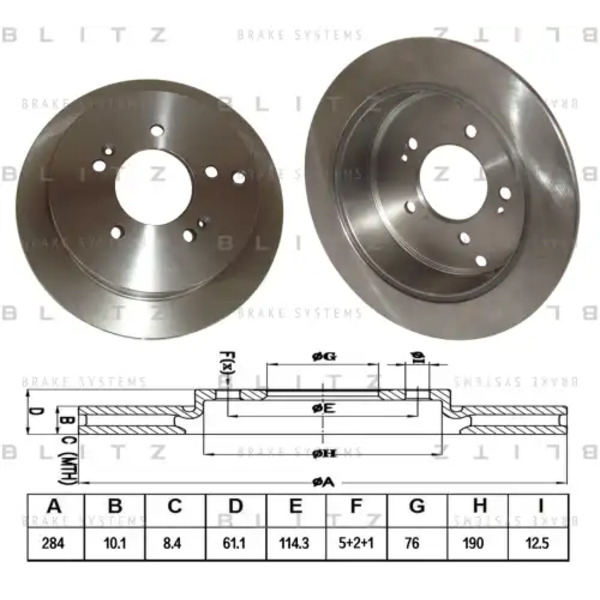 Тормозной диск BLITZ BS0191