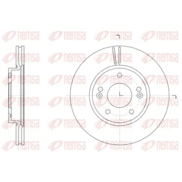 Тормозной диск REMSA 61507.10 вентилируемый передняя ось