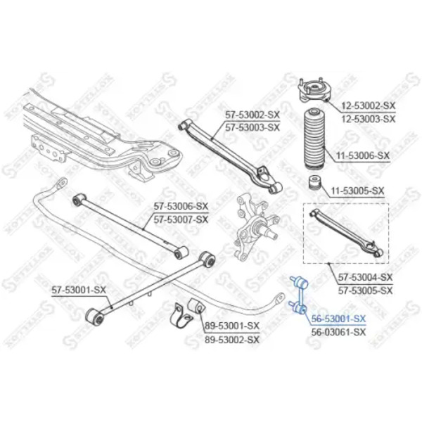 Тяга стабилизатора STELLOX 56-53001-SX