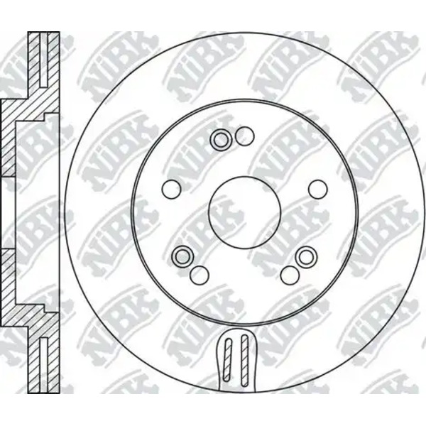 Тормозной диск NIBK RN1711 вентилируемый передняя ось