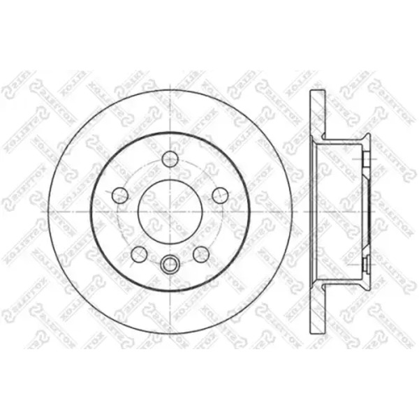 Тормозной диск STELLOX 6020-4732-SX невентилируемый передняя ось