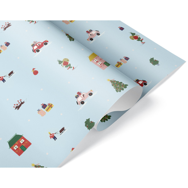 Упаковочная бумага 80гр (0,7*1 м) Новогоднее настроение, 10 шт.