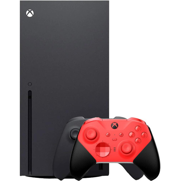 Microsoft XBOX Series X + 2-й геймпад (Elite Series 2 Core, красный)