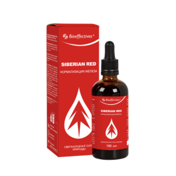 Солагифт, Bioeffectives Siberian Red (усиленный железом клеточный сок пихты сибирской), жидкость, 100 мл