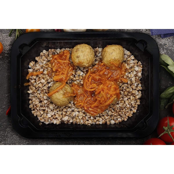 Фрикадельки мясные с гречкой, 300г