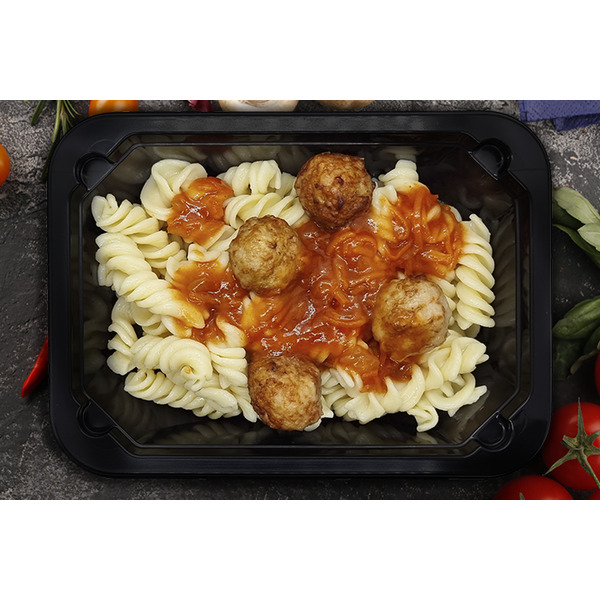 Фрикадельки из индейки с макаронами, 300г