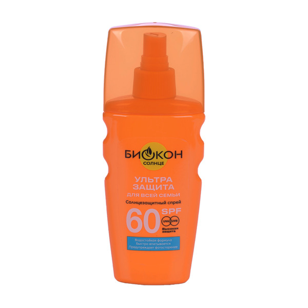 Спрей Биокон ультразащита д/всей семьи SPF60, 160 мл