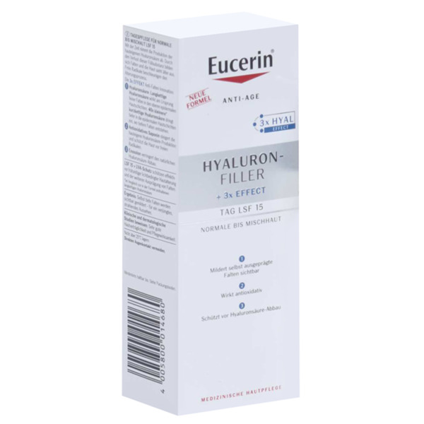 Крем Eucerin Hyaluron-Filler Антивозрастной д/дневного ухода за нормал/комбинир кожей SPF15, 50 мл