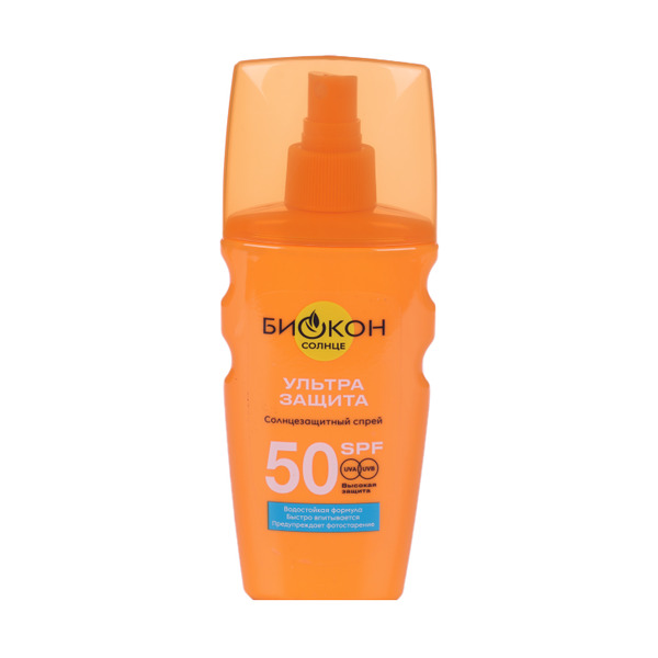 Спрей Биокон Ультра защита от загара SPF 50, 160 мл