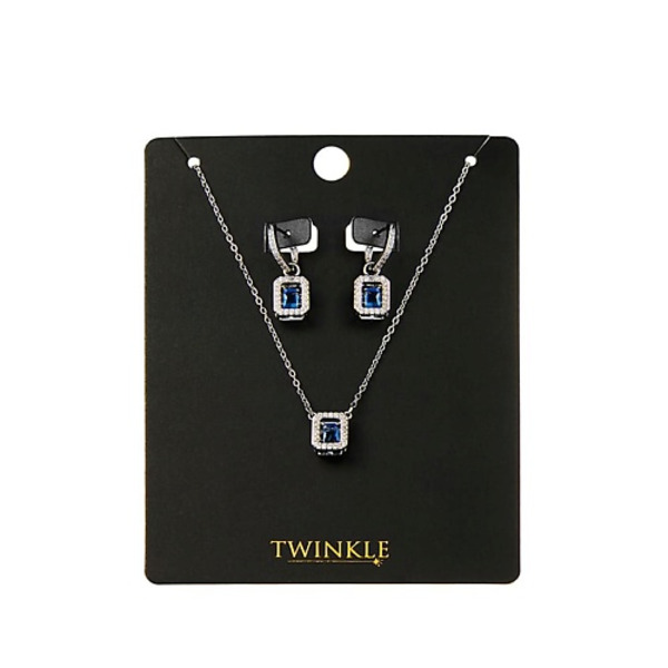 TWINKLE Набор: серьги и ожерелье Blue Dream