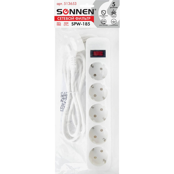 Сетевой фильтр SONNEN spw-185 513653