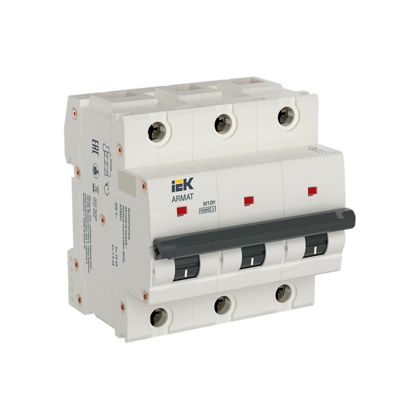 Автоматический выключатель IEK ARMAT M10H 3P B 80A AR-M10H-3-B080