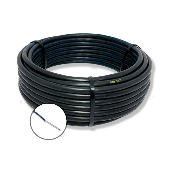 Установочный провод ПРОВОДНИК ПАВ 1x25 мм2 Черный, 100м OZ251794L100