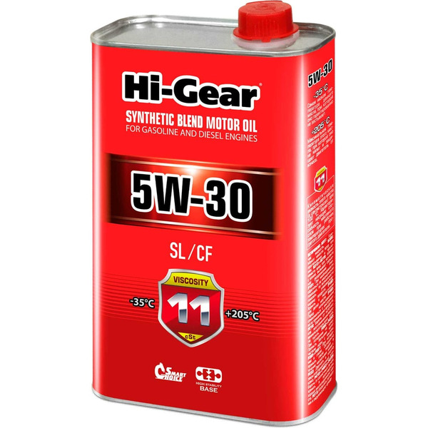 Полусинтетическое моторное масло Hi-Gear 5W-30 SL/CF HG1130