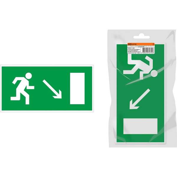 Знак для ССА TDM ELECTRIC Направление к эвакуационному выходу направо вниз SQ0817-1005