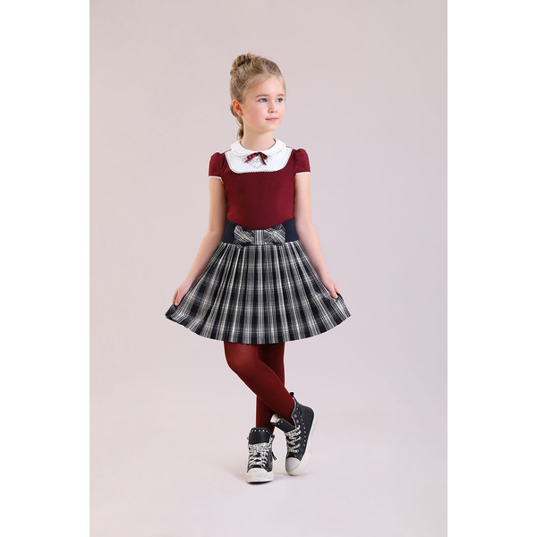 Блузка 1895/1-518-ТХК-180 (бордо отд молочный)