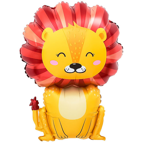 Шар с клапаном (17"/43 см) Мини-фигура, Лев, 1 шт.