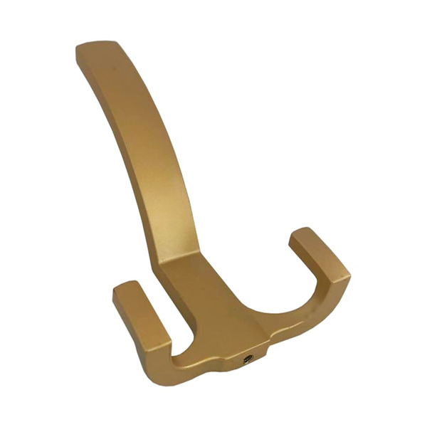 Крючок мебельный Trodos ZY-146A 3-рожковый, сплав ЦАМ, сатиновое золото матовый 302173