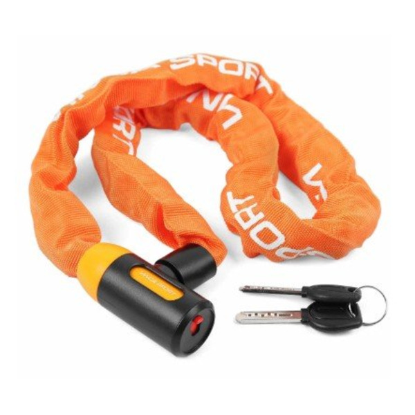 Замок велосипедный Vinca Sport, цепь 6*1000мм, оранжевый, VS 101.759 orange