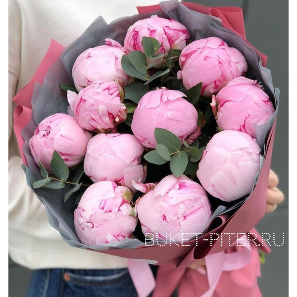 Букет Розовых Пионов №30