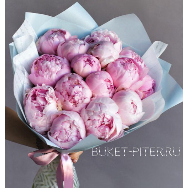 Букет Розовых Пионов №36